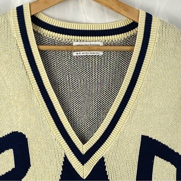 Urban Outfitters Knit Sweater Vest Tunic RAD College High Low Hem Size XS - Picture 5 of 16